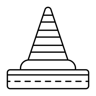 İnşaat konisinin modaya uygun vektör tasarımı
