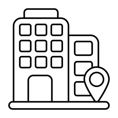 Trendy design icon of building location 