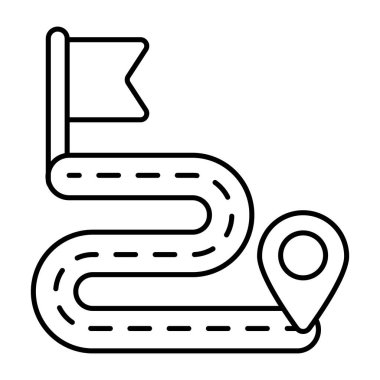 Trendy design icon of destination 