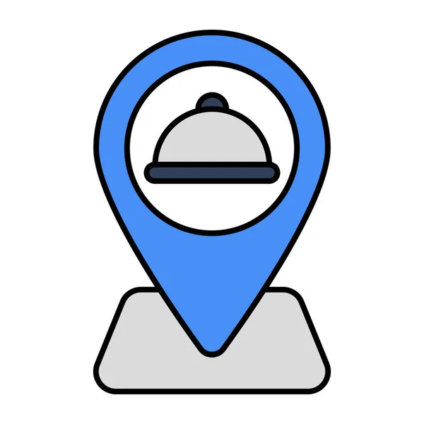 Иконка Дизайна Мобильного Приложения Определения Местоположения — стоковый вектор