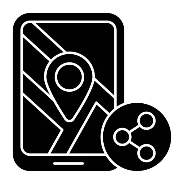 モバイルロケーションアプリのプレミアムデザインアイコン — ストックベクタ