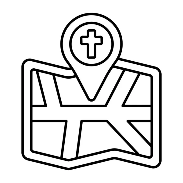 Progettazione Vettoriale Della Posizione Della Chiesa — Vettoriale Stock
