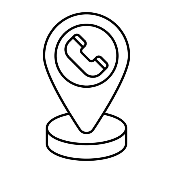 Receiver Pointer Denoting Concept Phone Location — Stok Vektör