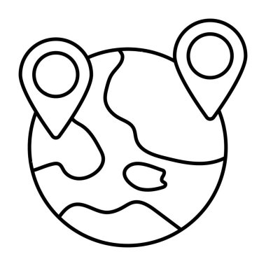 Premium design icon of global location 