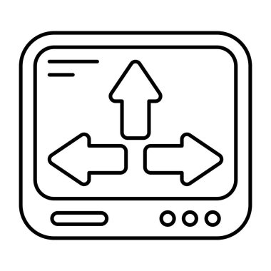 Modern design icon of directional arrows 