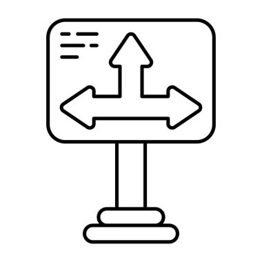 Modern design icon of directional arrows 