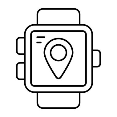 Creative design icon of smartwatch location 