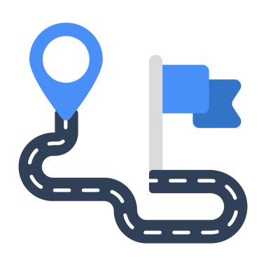 Trendy design icon of destination 