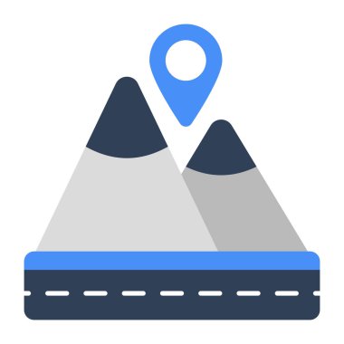 Hills konumunun yaratıcı tasarım simgesi 