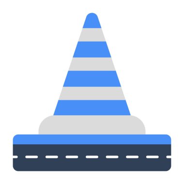 İnşaat konisinin modaya uygun vektör tasarımı