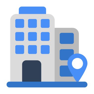 Trendy design icon of building location 