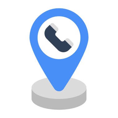 Receiver inside pointer denoting concept of phone location 