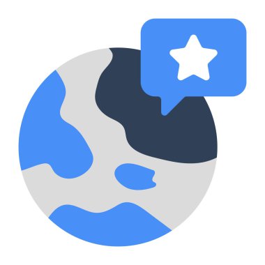 Küresel favori sohbetin simge tasarımı