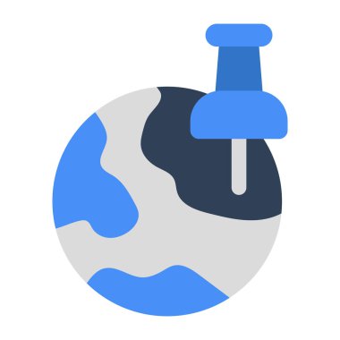Premium design icon of global location 