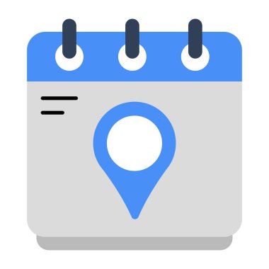 Takvim konumunun düzenlenebilir tasarım simgesi 