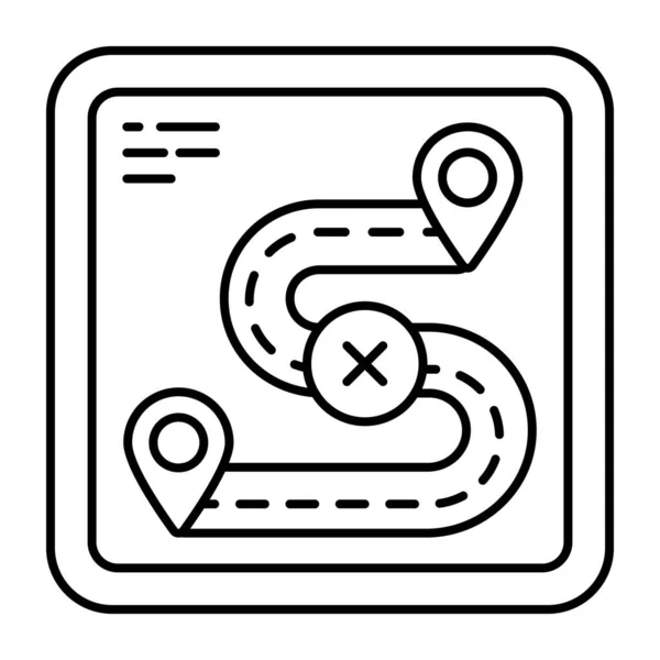 Icône Design Premium Sans Itinéraire — Image vectorielle