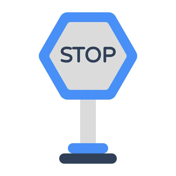 Ícone Design Moderno Stop Board — Vetor de Stock
