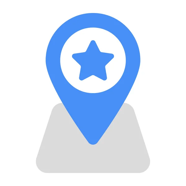 Star Placeholder Icon Favorite Location — Stockvector