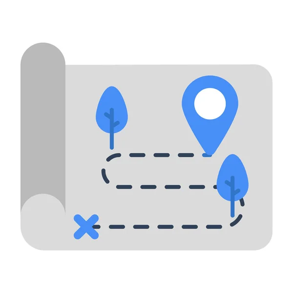 Flat Design Icon Map — Image vectorielle