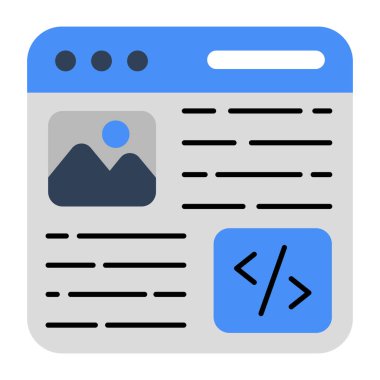 Unique design icon of web coding