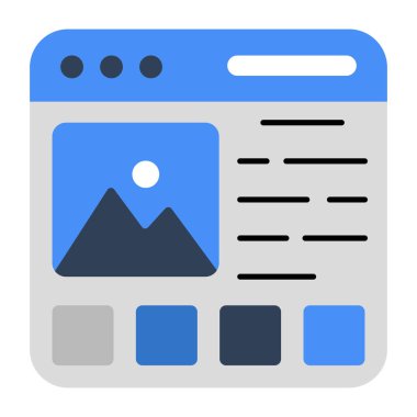 Web manzarasının eşsiz tasarım simgesi