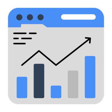 Colored design icon of web statistics 