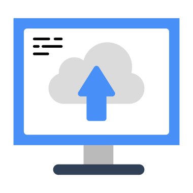 Modern design icon of cloud upload
