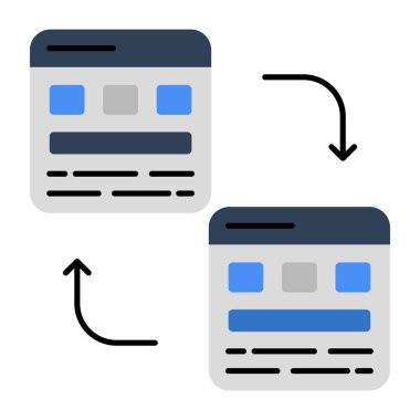 Web sitesi aktarımının düzenlenebilir tasarım simgesi 