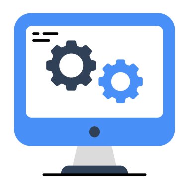 Sistem ayarlarının kavramsal düz tasarım simgesi