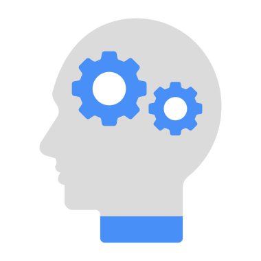 Flat design icon of mind development 