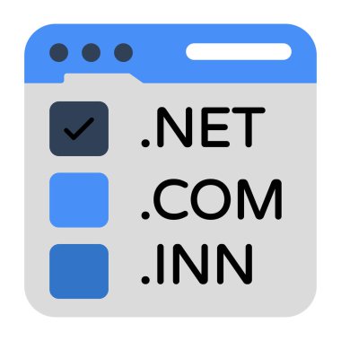 Web alan adlarının bir simge tasarımı 