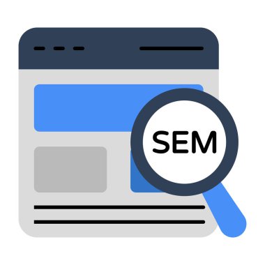 sem analizinin düzenlenebilir tasarım simgesi 