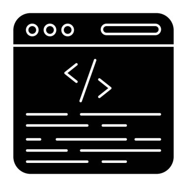 Unique design icon of web coding