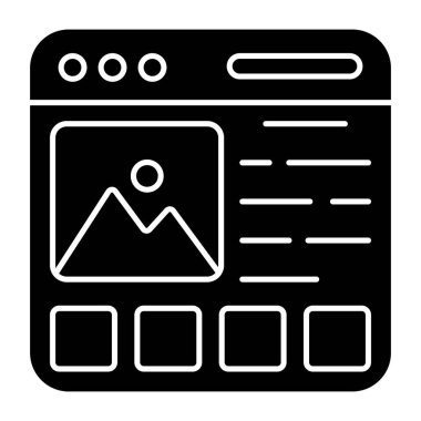 Web manzarasının eşsiz tasarım simgesi