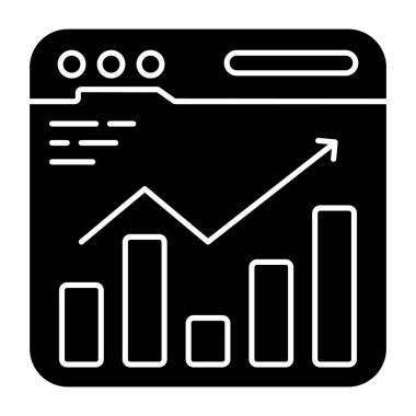 Colored design icon of web statistics 