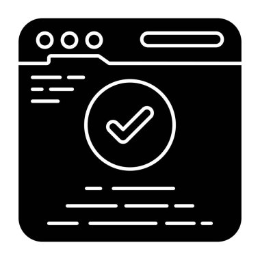 Onaylanmış web sitesinin moda tasarım simgesi 