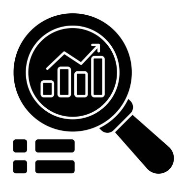 Veri analizinin modern tasarım simgesi 