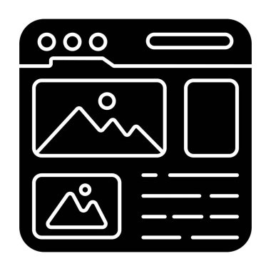 Web manzarasının eşsiz tasarım simgesi