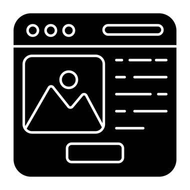 Web manzarasının eşsiz tasarım simgesi