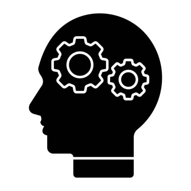 Zihin gelişiminin katı tasarım simgesi 