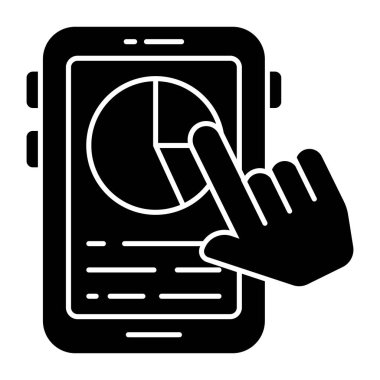 Mobil veri analizlerinin modern tasarım simgesi 