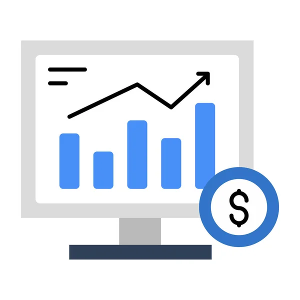 Icono Diseño Premium Estadísticas Línea — Vector de stock