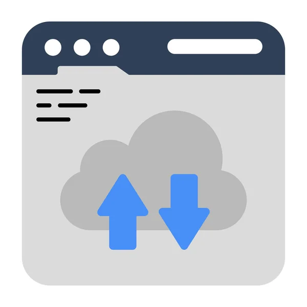 Editable Design Icon Cloud Data Transfer — Stockvektor