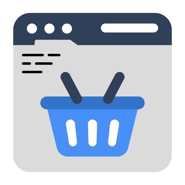 Icono Diseño Único Del Sitio Web Compras — Vector de stock