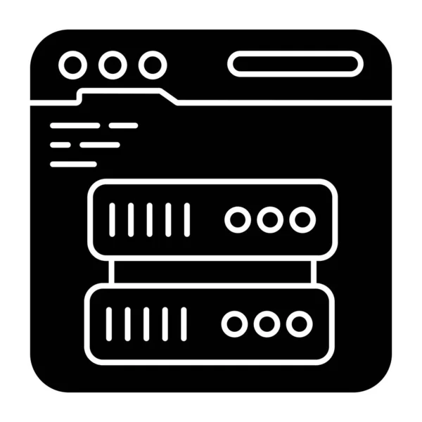 Ein Icon Design Des Online Servers — Stockvektor