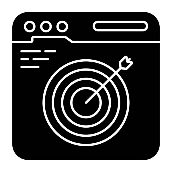 Editable Design Icon Target Website — Stockový vektor