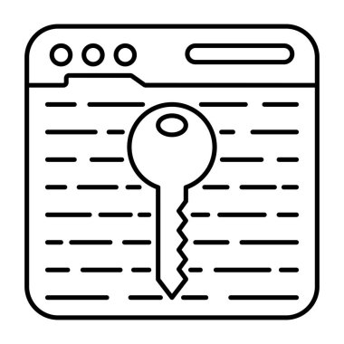 Anahtar web sitesinin modern tasarım simgesi 