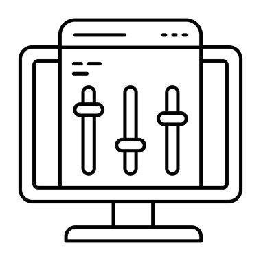 An editable design icon of online equalizer 