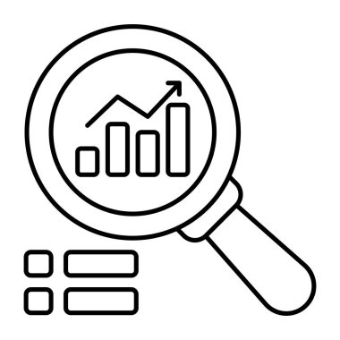 Veri analizinin modern tasarım simgesi 