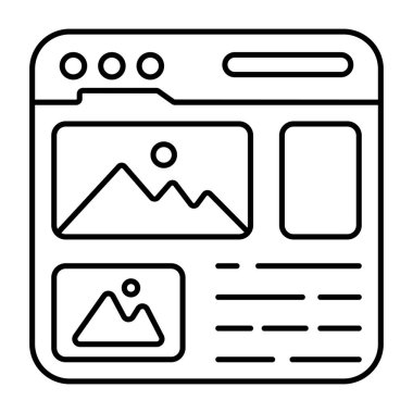 Web manzarasının eşsiz tasarım simgesi